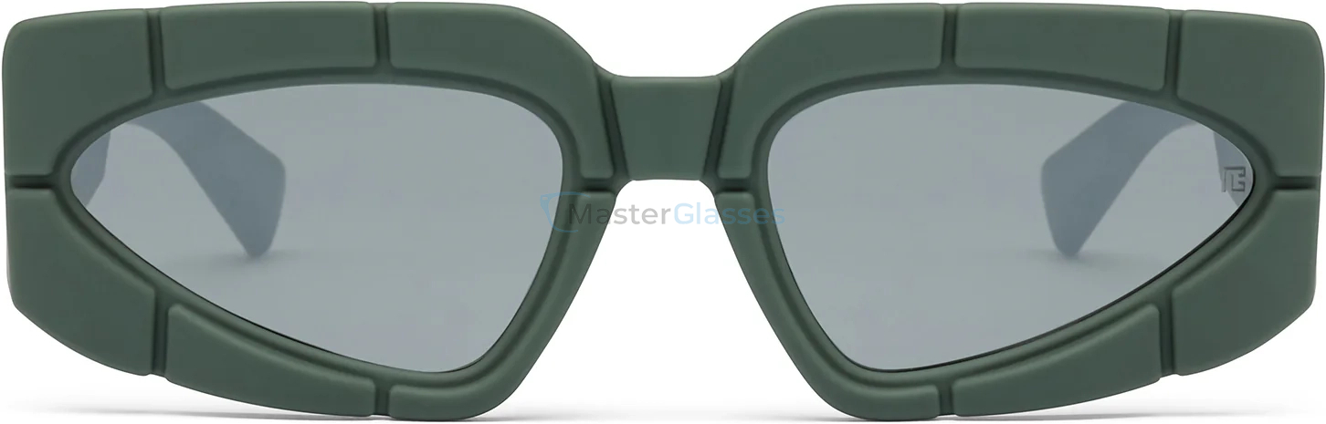   BALMAIN B - SPIRIT KAK - SIL,  Rubberized Kakhi - Silver - Kakhi Enamel, Dark Grey w/ Silver Flash Lenses