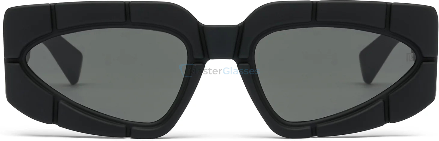   BALMAIN B - SPIRIT BLK - GLD,  Rubberized Black - 18k Gold - Black Enamel, Dark Grey Lenses