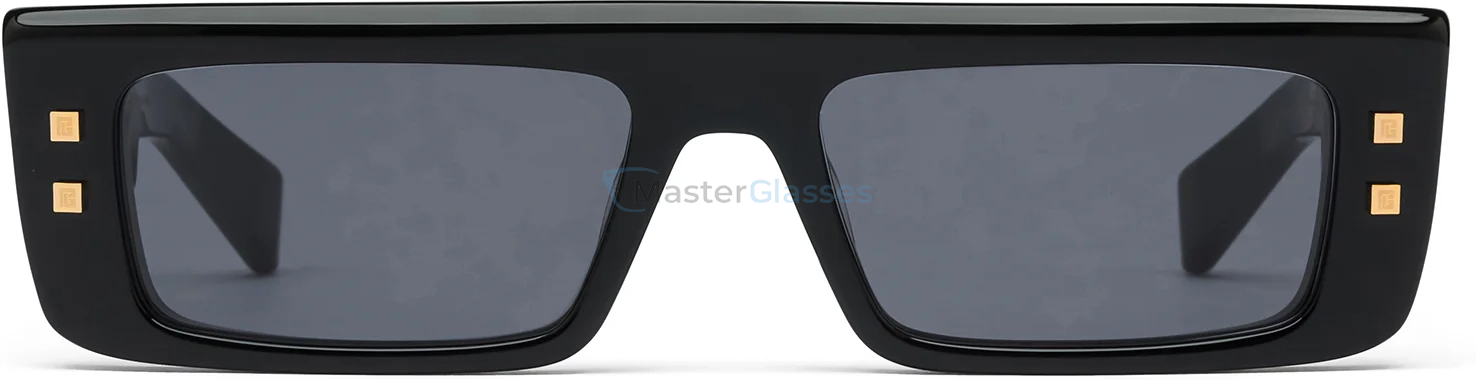   BALMAIN B - ARMY III BLK - GLD,  Black - 18k Gold, Dark Grey Lenses