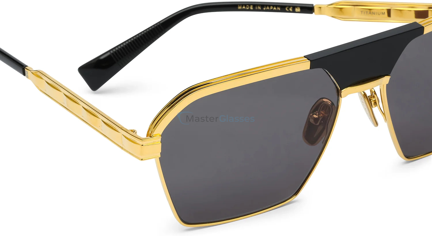   BALMAIN SERGEANT GLD - BLK,  18k Gold - Black, Dark Grey Lenses