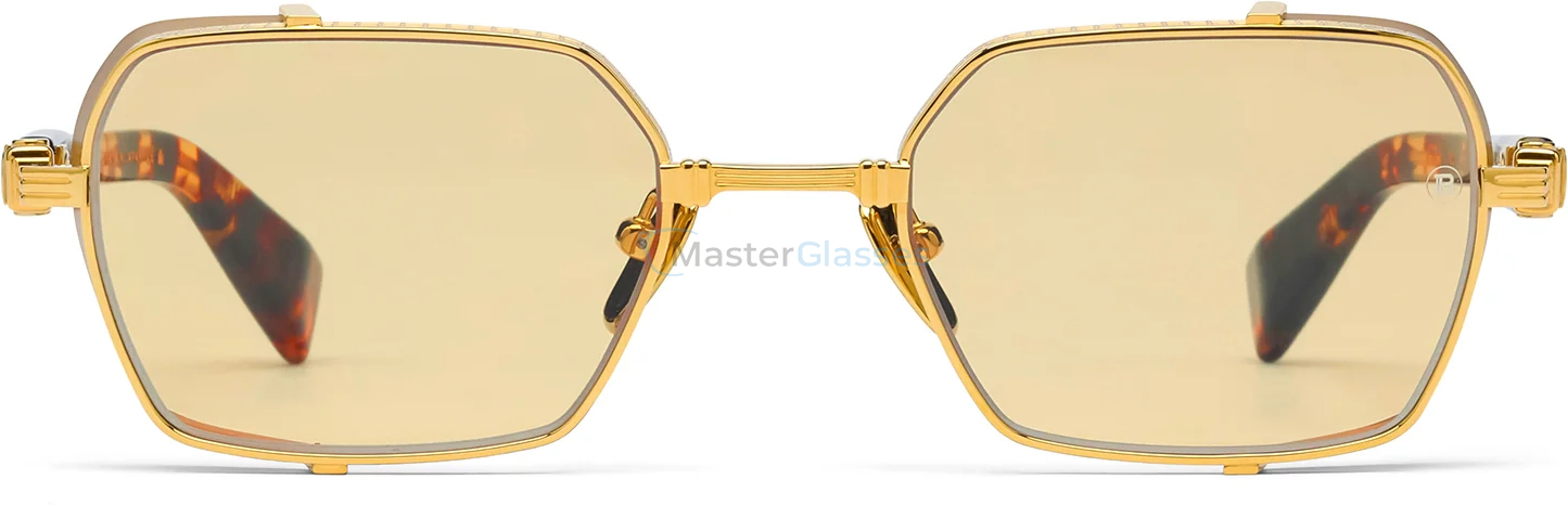   BALMAIN BRIGADE - III GLD - TRT,  18k Gold, Amber Lenses