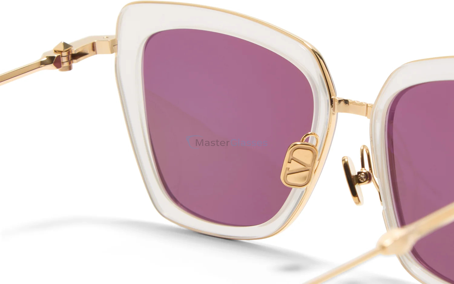   VALENTINO V - DAYDREAM II WHT - GLD,  Cloudy Ivory - V-Light Gold, Bordeaux Lenses