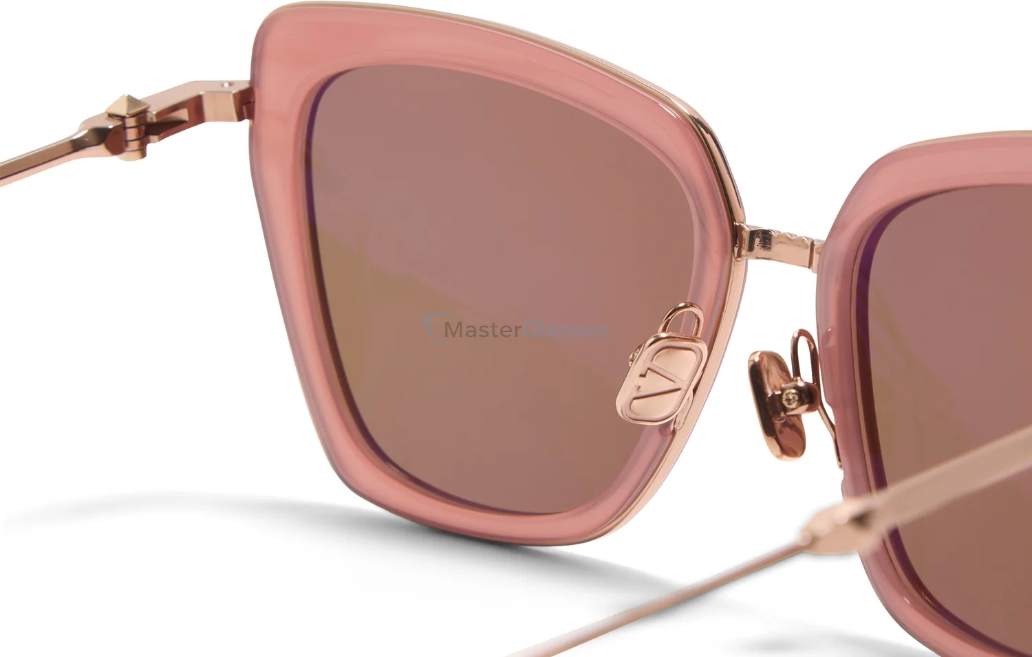   VALENTINO V - DAYDREAM II PNK - RSE,  Cloudy Powder Pink - Rose Gold, Dark Brown Lenses