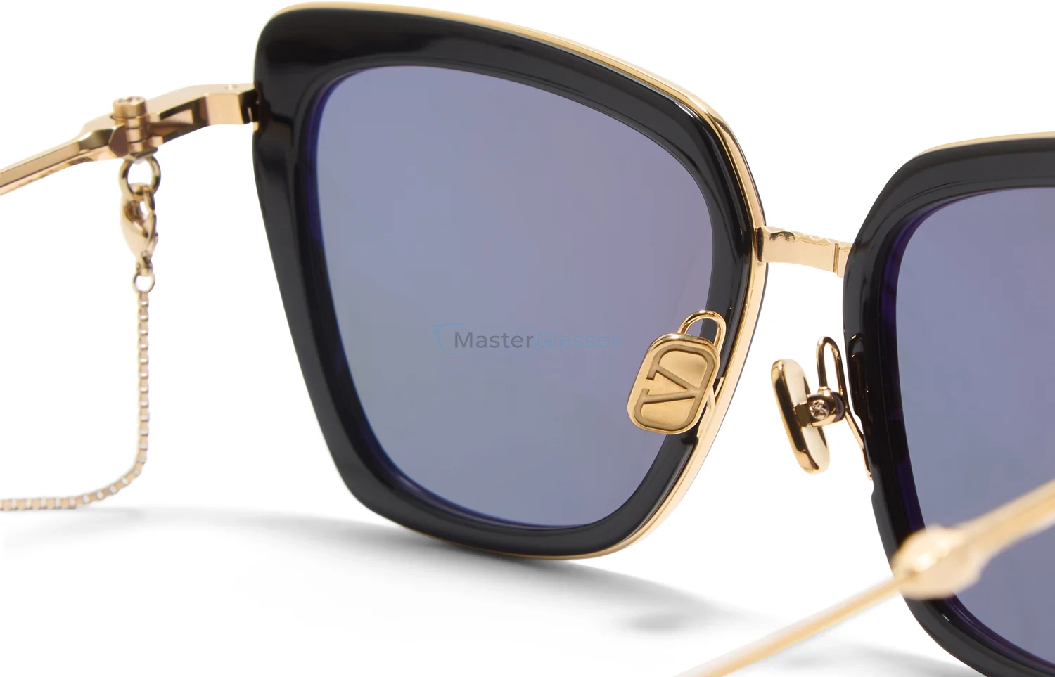   VALENTINO V - DAYDREAM II BLK - GLD,  Black - V-Light Gold, Smoke Grey Lenses