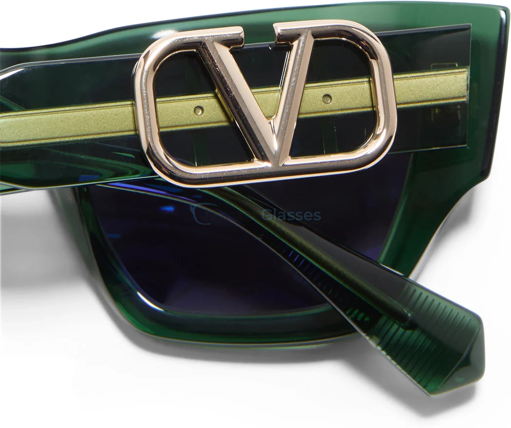   VALENTINO V - SETTE GRN - GLD,  Crystal Green - V-Light Gold, Smoke Grey Lenses