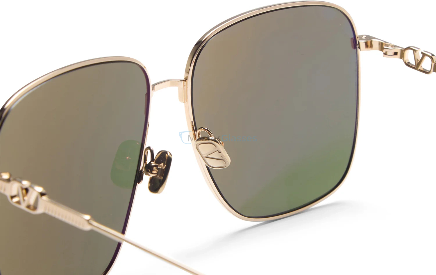   VALENTINO VLS-171 GLD - TRT,  V-Light Gold - Light Havana, Dark Green Lenses