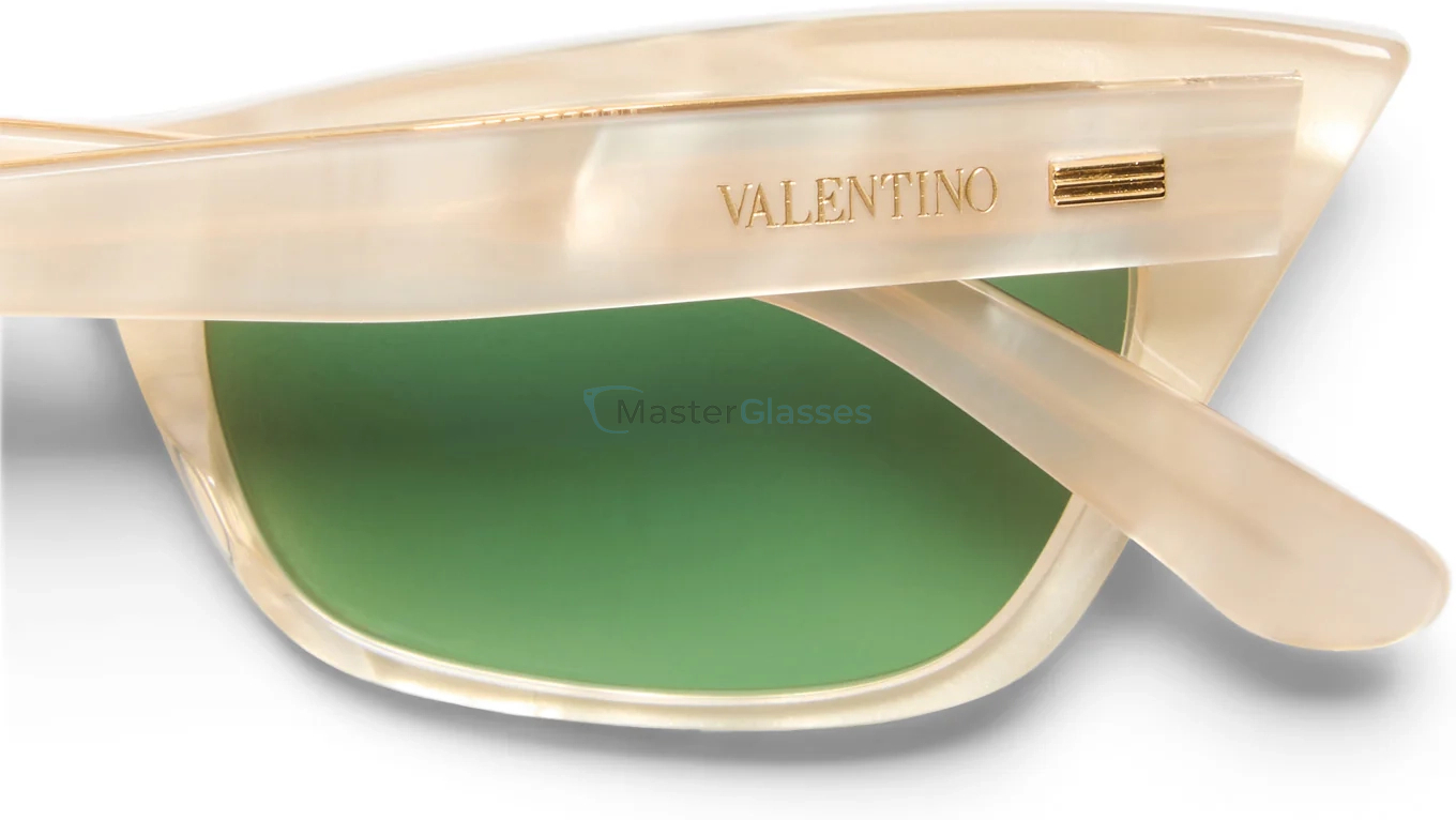   VALENTINO VLS-176 CMP - GLD,  Champagne Pearl - V-Light Gold, Medium Green Lenses