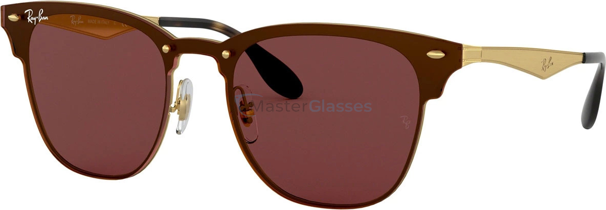   Ray-Ban Blaze Clubmaster RB3576N 043/75 Brushed Gold