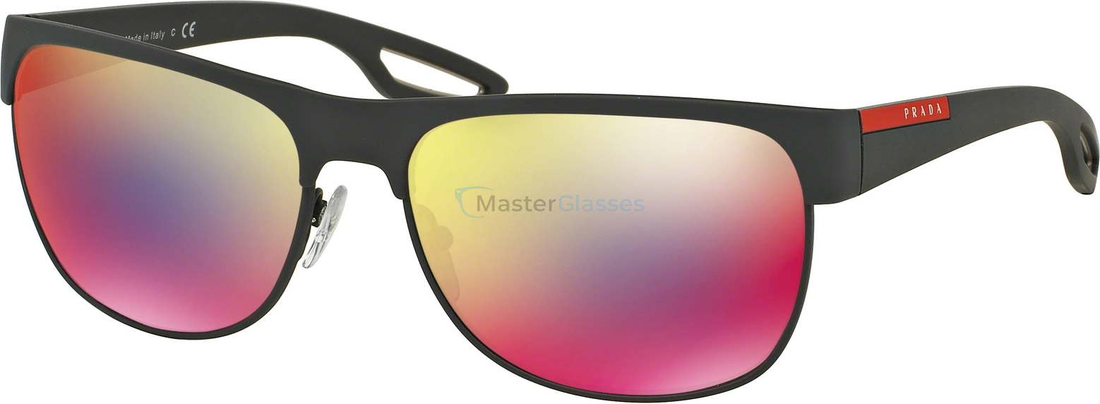 Солнцезащитные очки Prada Linea Rossa Lj Silver PS 57QS TFZ9Q1 Grey Rubber