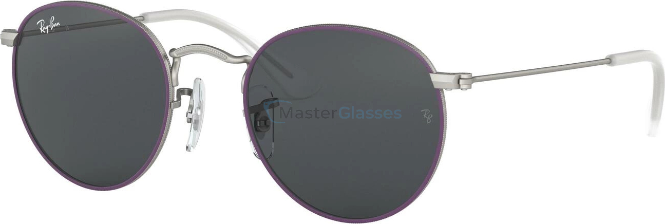   Ray-Ban Junior Round RJ9547S 279/87 Top Rubber Violet On Silver