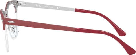  Ray-Ban Clubmaster Metal RX3716VM 3056 Silver On Top Matte Bordeaux