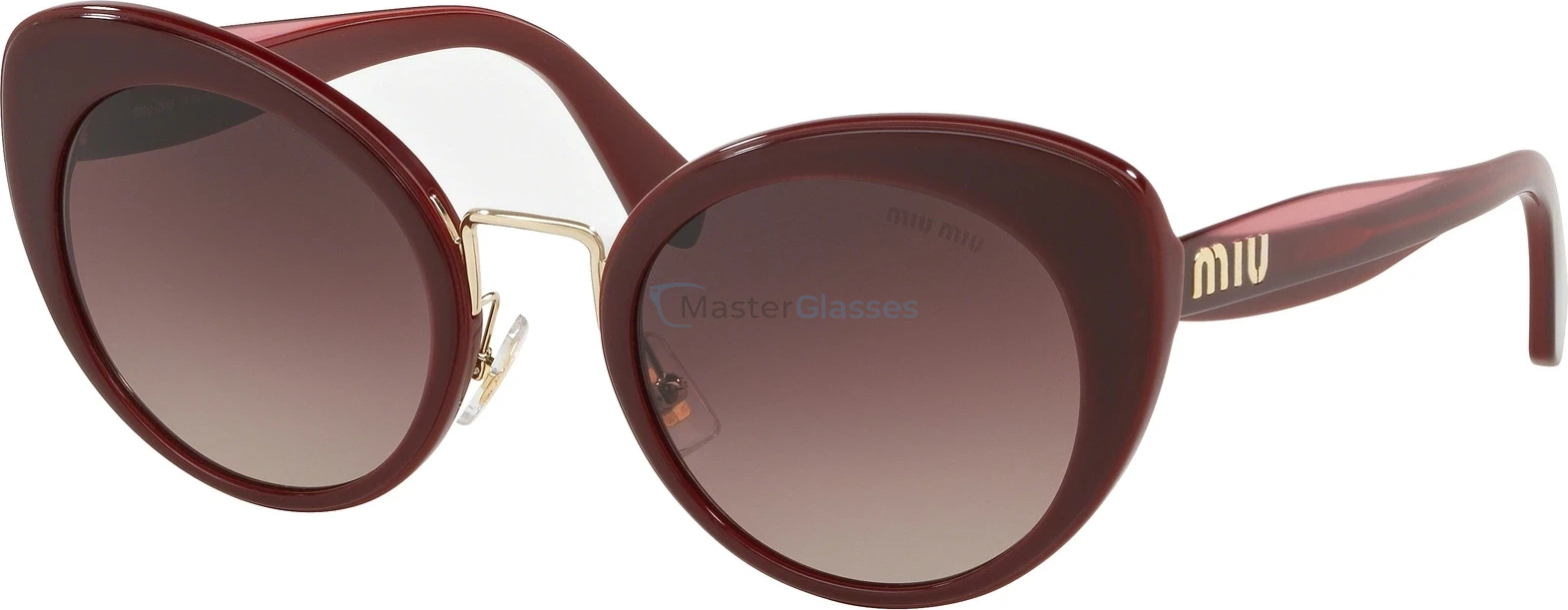 Солнцезащитные очки MIU MIU Core Collection MU 06TS 40Z150 Garnet Top Opal Bordeaux