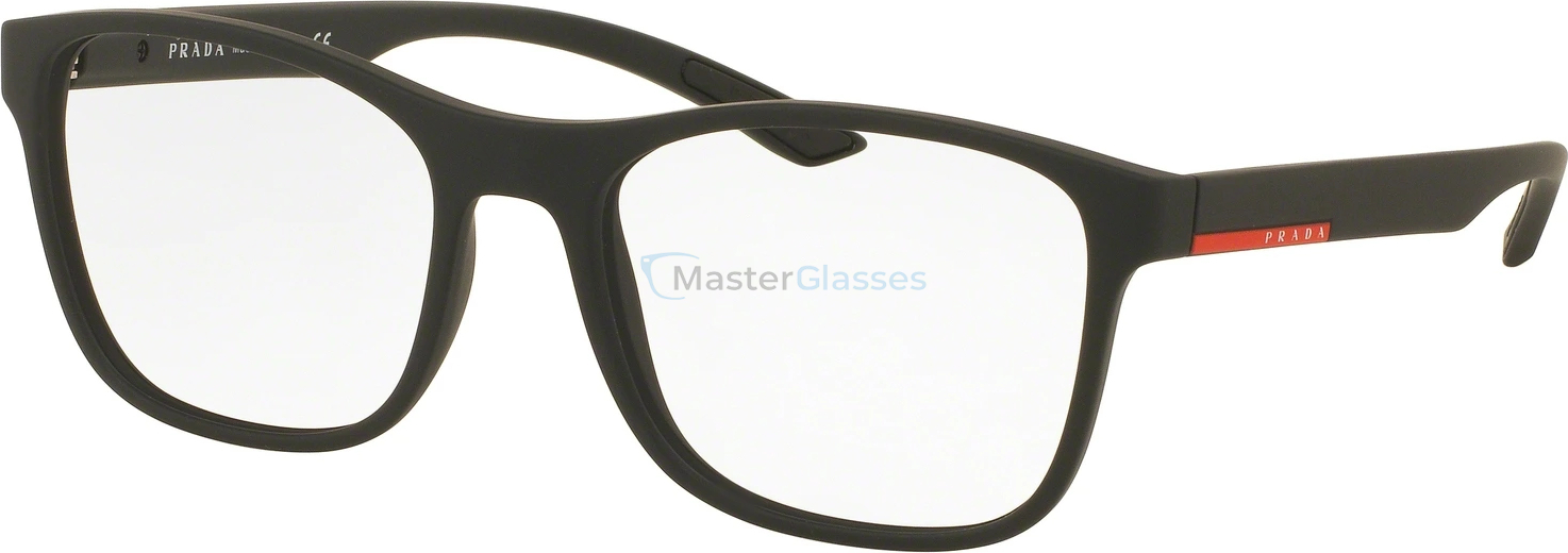  Prada Linea Rossa Lifestyle PS 08GV DG01O1 Black Rubber