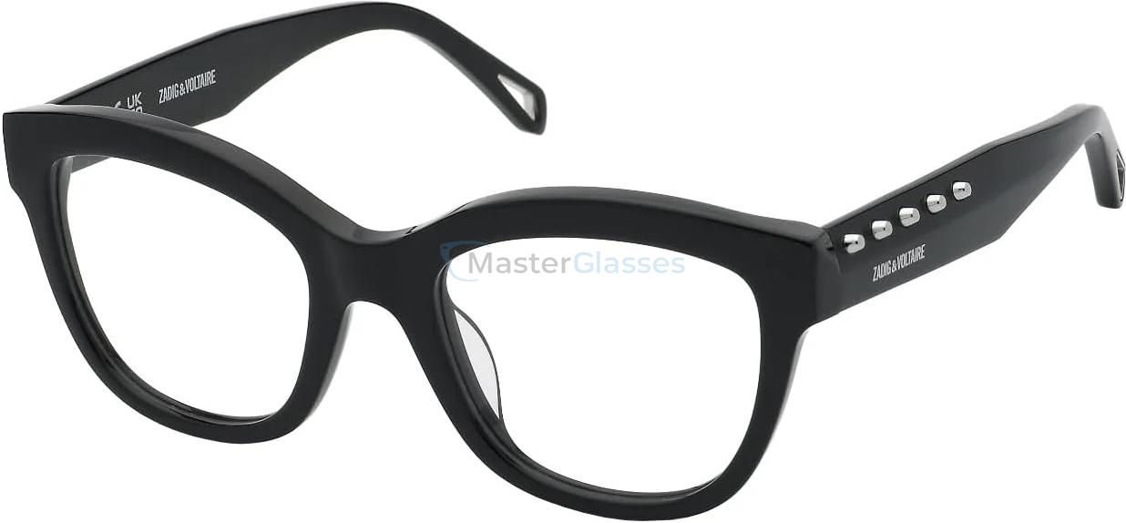  ZADIG VOLTAIRE VZV400 700Y,  SHINY BLACK, CLEAR
