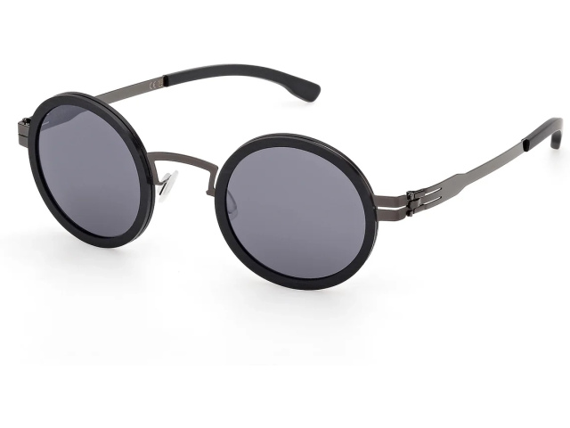 Ic! Berlin IC BENT GUN-METAL-BLACK-ROUGH/BLACK-MATT 43