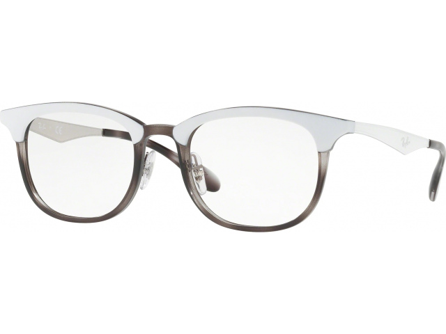  Ray-Ban RX7112 5728 Grey Havana Top Mat White