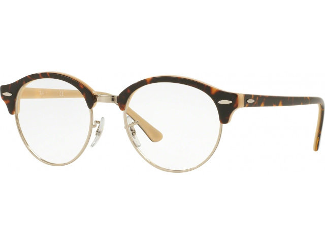  Ray-Ban Clubround RX4246V 5239 Top Havana On Opal Peach