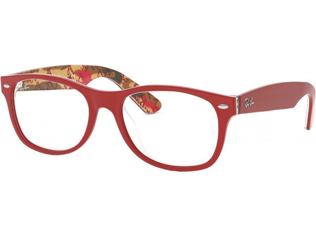 Оправа Ray-Ban New Wayfarer RX5184 5406 Top Matte Red On Text Camuflag