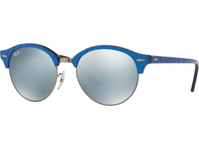 Солнцезащитные очки Ray-Ban Clubround RB4246 984/30 Top Wrinkled Blu On Black