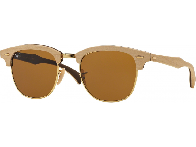 Солнцезащитные очки Ray-Ban Clubmaster Wood RB3016M 1179 Maple Rubber Brown