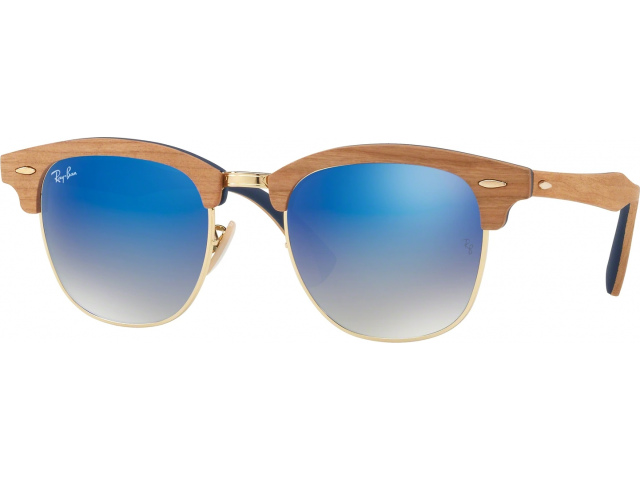 Солнцезащитные очки Ray-Ban Clubmaster Wood RB3016M 11807Q Shiny Gold