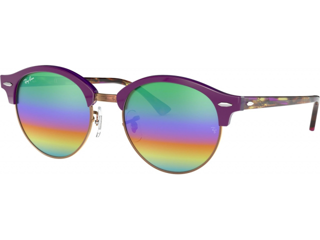Солнцезащитные очки Ray-Ban Clubround RB4246 1221C3 Top Violet On Trasparent Viole