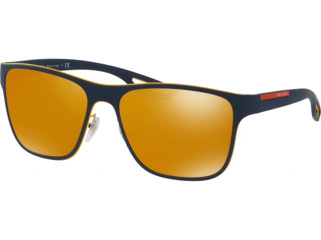 Солнцезащитные очки Prada linea rossa Lj Silver PS 56QS VHM5N0 Yellow/blue Rubber