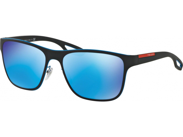Солнцезащитные очки Prada linea rossa Lj Silver PS 56QS VHK5M2 Azure/black Rubber