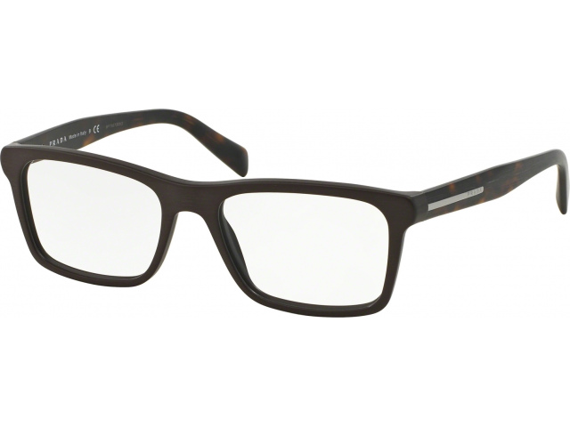  Prada Plaque PR 06RV TV61O1 Brushed Matte Brown