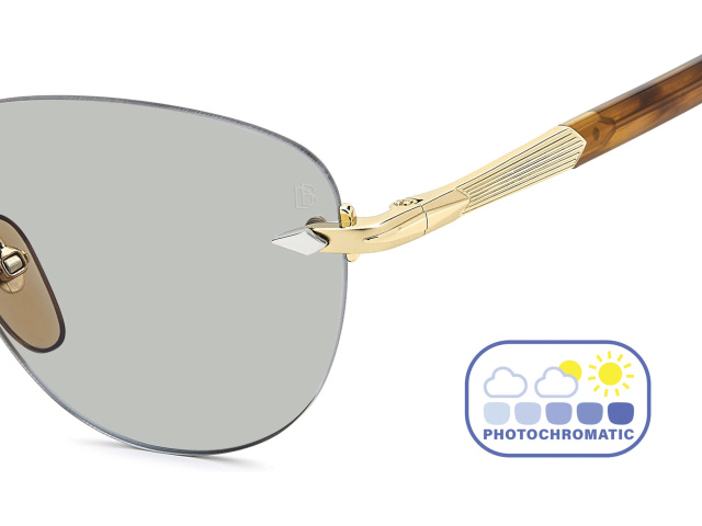 DAVID BECKHAM DB 1224/S T5U Gold Brown Horn