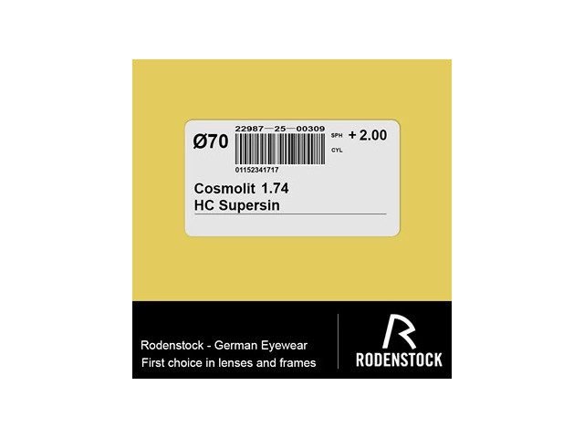 Rodenstock Cosmolit 1.74 HC Supersin (AS)