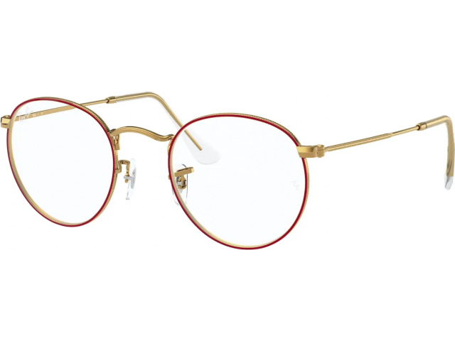 Ray-Ban Round Metal RX3447V 3106 Red On Legend Gold