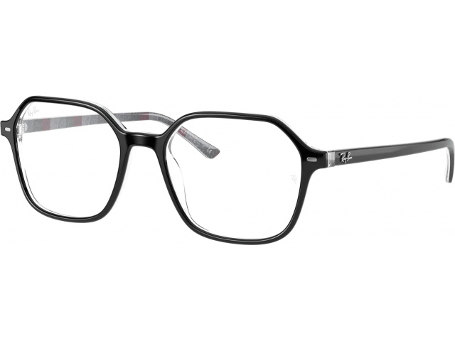 Ray-Ban John RX5394 8089 Black On Chevron Grey/burgundy