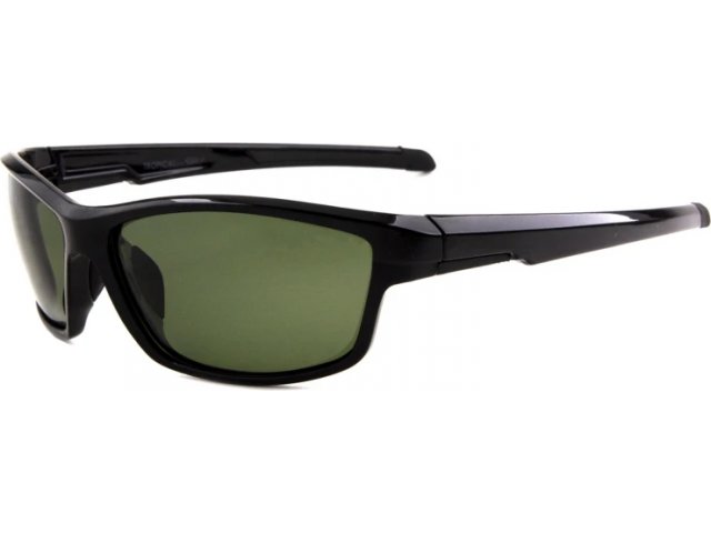 TROPICAL JETTY PLZD BLACK,  OPAQUE BLACK, POLARIZED SOLID GREEN