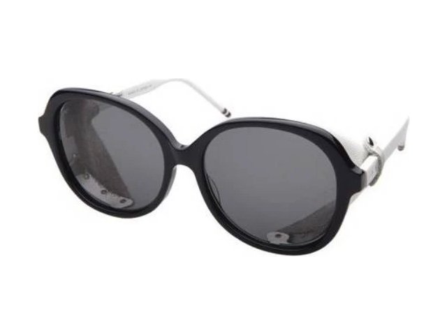 THOM BROWNE TB-503-C-T-NVY-WHT-57, цвет NAVY - BLUE WITH WHITE LEATHER, DARK GREY