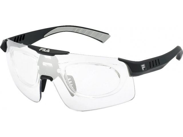 Тактические очки с медицинским клипоном FILA SFI127 R43X, цвет FULL MATT GREY, SMOKE/DEG.MIRROR SILVER