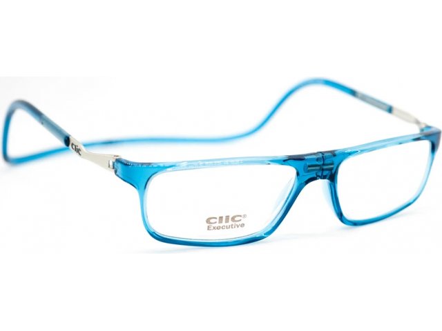 Очки CliC Executive Джинсовый светлый, серебро, 22, +2.5, гриламид, металл
