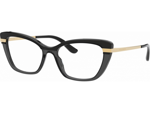 Dolce & Gabbana DG3325 3246 Top Black On Transparent Black