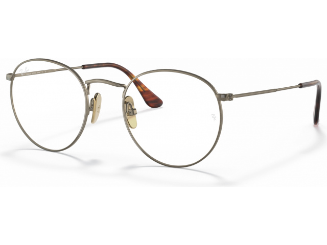 Ray-Ban Round RX8247V 1222 Demigloss Antique Gold