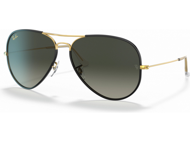 Ray-Ban Aviator Full Color RB3025JM 919671 Black On Legend Gold