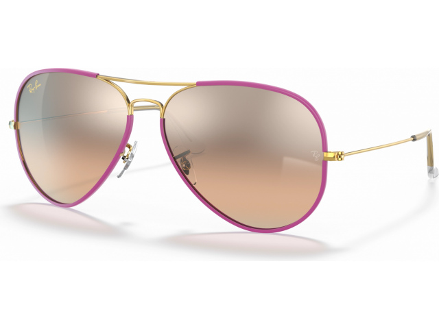 Ray-Ban Aviator Full Color RB3025JM 91963E Violet On Legend Gold