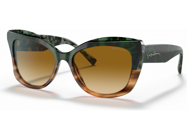 Giorgio Armani AR8161 59302L Green Havana/striped Brown