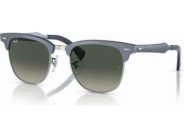 Ray-Ban Clubmaster Aluminum RB3507 924871 Brushed Blue On Silver