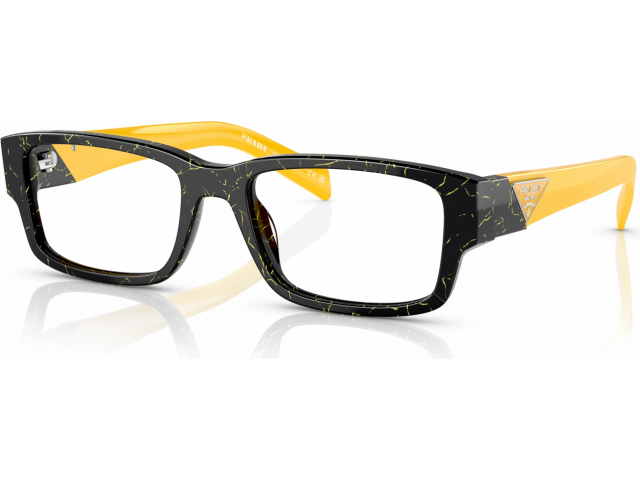 Prada PR 07ZV 19D1O1 Black/yellow Marble