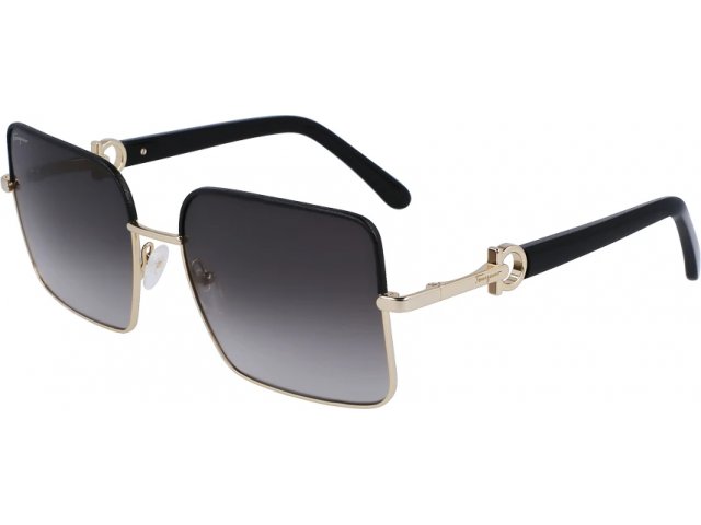 SALVATORE FERRAGAMO SF302SL 703,  GOLD/BLACK, GRADIENT GREY