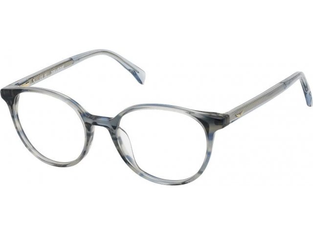 ZADIG VOLTAIRE VZV359,  STRIPPED BLUE/GREY, CLEAR