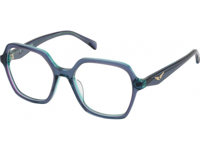 ZADIG VOLTAIRE VZV392 9DD,  SHINY MULTILAYER BLUE, CLEAR