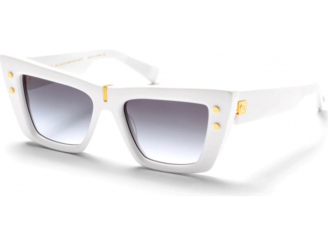 BALMAIN B-EYE WHT - GLD,  WHITE - GOLD, DARK GREY TO CLEAR