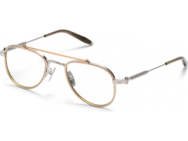 AKONI CALISTO SLV - OLV,  BRUSHED SILVER, LIGHT OLIVE LENSES