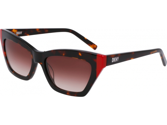 DKNY DK547S 237,  DARK TORTOISE/RED, BROWN